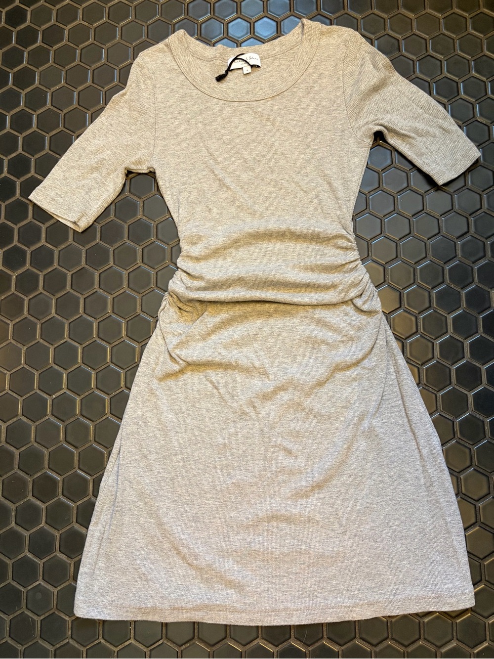 Michael Stars Light Heather Gray Midi Jersey Dress